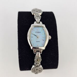 LA Express‎ Women's Watch 18MM Blue Dial Gray Bracelet Band 6" New Battery